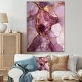 thumbnail image 1 of Designart "A River of Pink and Gold Marble II" Abstract Canvas Wall Art - Modern Gold Marble Living Room Canvas Art, 1 of 6