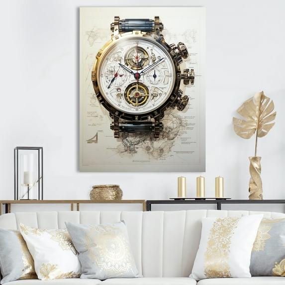 Designart "A Scene Of Luxury" Watches Canvas Wall Art
