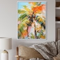 thumbnail image 1 of Designart "A Single Palm Tree VII" Floral Floater Framed Wall Decor, 1 of 7