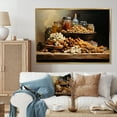 thumbnail image 1 of Designart "A Still Life Featuring Brown Nuts I" Food & Beverage Floater Framed Wall Art Print, 1 of 7
