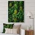 thumbnail image 1 of Designart "A Tapestry Of Pineapples In The Tropics" Pineapples Floater Framed Wall Art Living Room, 1 of 5