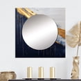 thumbnail image 1 of Designart "A Touch of Gold and Kings Blue Regal Elegance IV" Abstract Painting Gold Large Square Mirror - Square Bedroom Mirror Printed Wall Decor - Modern Square Printed Wall Mirror Art, 1 of 5