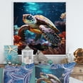 thumbnail image 1 of Designart "A Tranquil Dream Featuring A Turtle" Animals Turtle Floater Framed Wall Art Prints, 1 of 5