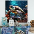 thumbnail image 1 of Designart "A Tranquil Dream Featuring A Turtle" Animals Turtle Wall Art Prints, 1 of 7