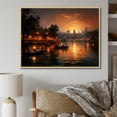 thumbnail image 1 of Designart "Aarti at Sunset in Hinduism IV" Spiritual Floater Framed Canvas Wall Art, 1 of 7