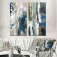 thumbnail image 1 of Designart "Abrupt Sensuality Abstract Aquamarine And Gold I" Abstract Painting Wall Art Set Of 2 - Modern Gold Wall Decor Set Of 2, 1 of 6
