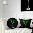 thumbnail image 1 of Designart Absinthe on Black Background - Modern Throw Pillow - 12x20, 1 of 5