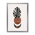 thumbnail image 1 of Designart 'Abstact Tropical Palm Leaf, Minimal Sun And Moon II' Modern Framed Art Print, 1 of 1