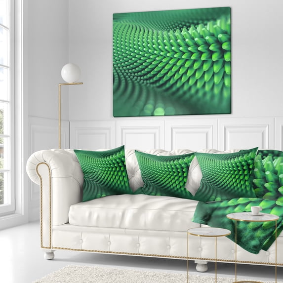 Designart Abstract 3D Spiny Background - Abstract Throw Pillow - 16x16