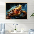 thumbnail image 1 of Designart "Abstract Art Depicting A Turtle'S Aquatic Journey" Animals Turtle Floater Framed Wall Art Living Room, 1 of 5