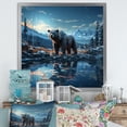 thumbnail image 1 of Designart "Abstract Bear In Synchronization I" Animals Bear Picture Framed Canvas Wall Art, 1 of 5