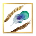 thumbnail image 1 of Designart 'Abstract Bird Feather From Wing Isolated' Bohemian & Eclectic Framed Art Print, 1 of 4