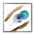 thumbnail image 1 of Designart 'Abstract Bird Feather From Wing Isolated' Bohemian & Eclectic Framed Art Print, 1 of 4