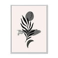 thumbnail image 1 of Designart 'Abstract Black Tropical Leaf II' Modern Framed Canvas Wall Art Print, 1 of 5