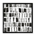 thumbnail image 1 of Designart 'Abstract Black and White Bricks' Modern Framed Art Print, 1 of 4