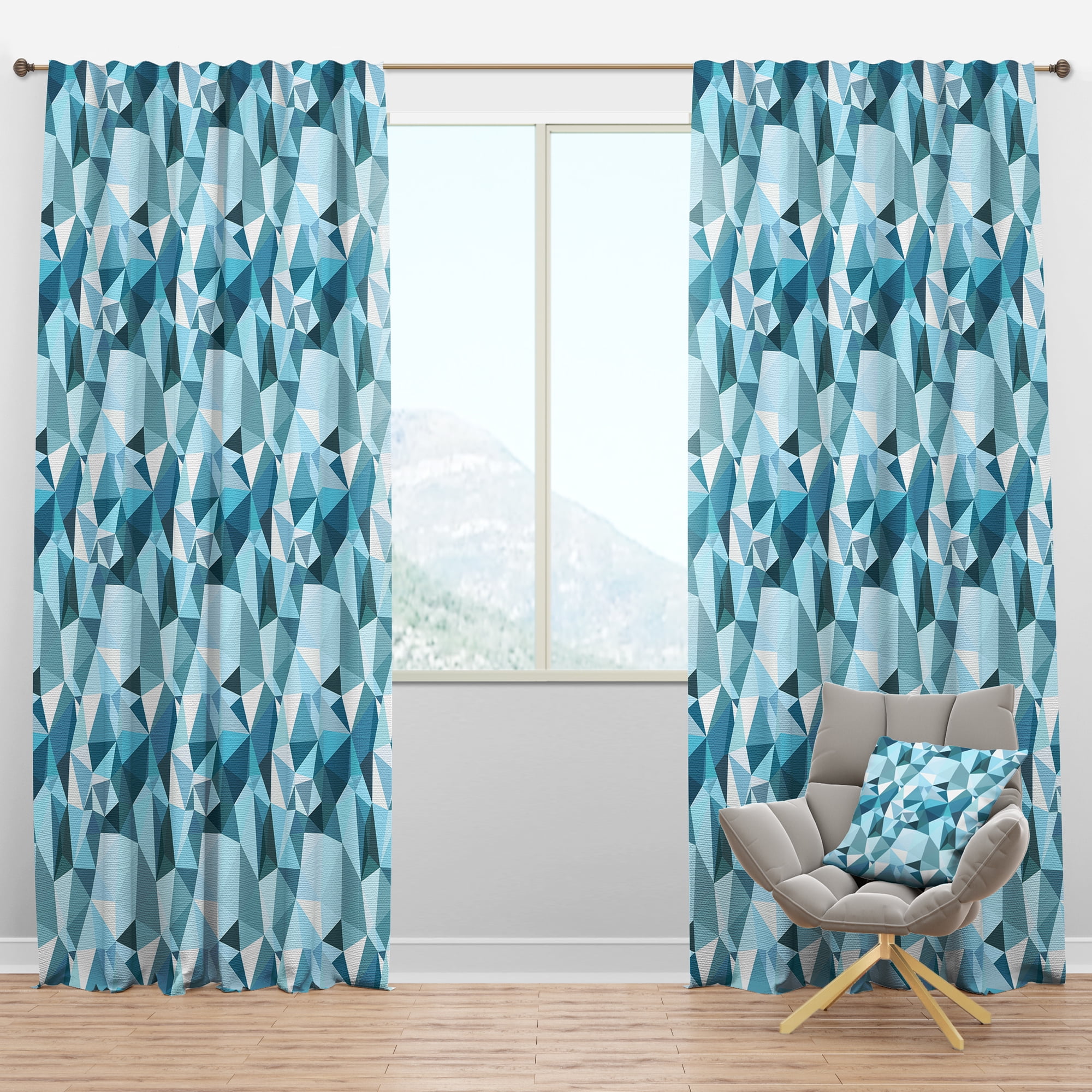 Designart Abstract Blackout Curtain