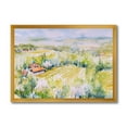 thumbnail image 1 of Designart 'Abstract Blossoming Green Fields In Countryside ' Country Framed Art Print, 1 of 4