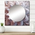 thumbnail image 1 of Designart "Abstract Blossoming Light Pink Lotus Bloom II" Lotus Square Mirror For Wall Decor - Large Pink Square Mirror Printed Wall Decor - Modern Square Living Room Mirror, 1 of 1