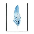 thumbnail image 1 of Designart 'Abstract Blue Boho Feathers' Bohemian & Eclectic Framed Canvas Wall Art Print, 1 of 5