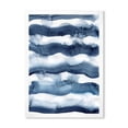 thumbnail image 1 of Designart 'Abstract Blue Classic Waves' Modern Framed Art Print, 1 of 4