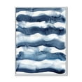 thumbnail image 1 of Designart 'Abstract Blue Classic Waves' Modern Framed Canvas Wall Art Print, 1 of 5