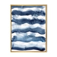 thumbnail image 1 of Designart 'Abstract Blue Classic Waves' Modern Framed Canvas Wall Art Print, 1 of 5