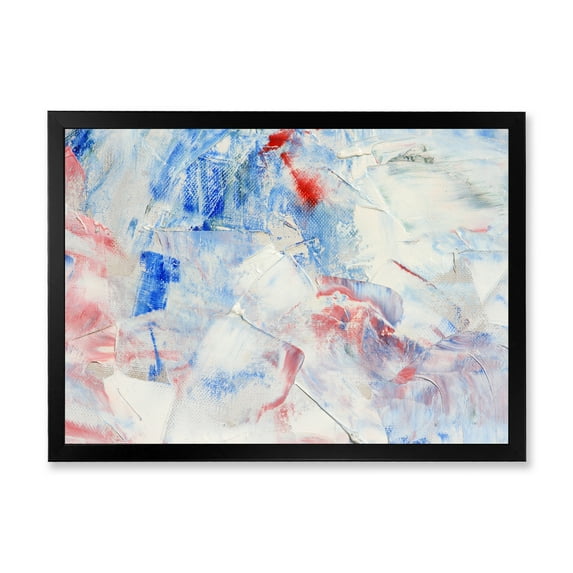 Designart 'Abstract Blue Composition' Modern Framed Art Print