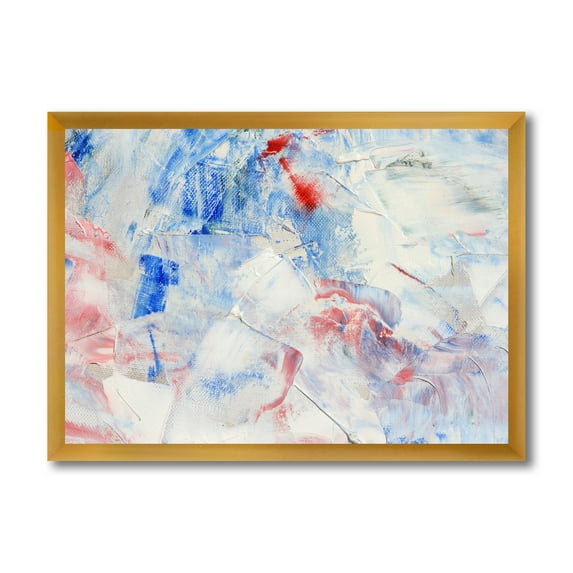 Designart 'Abstract Blue Composition' Modern Framed Art Print