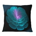 thumbnail image 1 of Designart Abstract Blue Floral Fractal Background - Floral Throw Pillow - 18x18, 1 of 1
