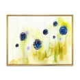 thumbnail image 1 of Designart 'Abstract Blue Flowers In The Meadow' Traditional Framed Canvas Wall Art Print, 1 of 5