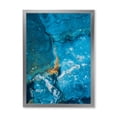 thumbnail image 1 of Designart 'Abstract Blue Marble Composition I' Modern Framed Art Print, 1 of 4