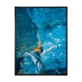 thumbnail image 1 of Designart 'Abstract Blue Marble Composition I' Modern Framed Canvas Wall Art Print, 1 of 5