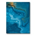 thumbnail image 1 of Designart ' Abstract Blue Marble Composition II ' Modern Canvas Wall Art Print, 1 of 4