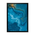 thumbnail image 1 of Designart 'Abstract Blue Marble Composition II' Modern Framed Art Print, 1 of 4
