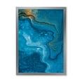 thumbnail image 1 of Designart 'Abstract Blue Marble Composition II' Modern Framed Art Print, 1 of 4