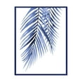 thumbnail image 1 of Designart 'Abstract Blue Palm Leaves Tropical Branches' Traditional Framed Canvas Wall Art Print, 1 of 4
