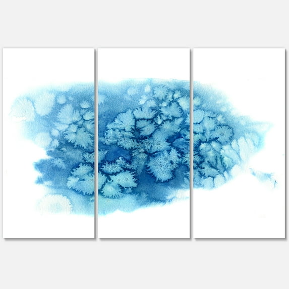 Designart ' Abstract Blue Turquoise Cloud ' Modern Canvas Wall Art Print