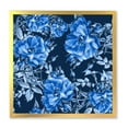 thumbnail image 1 of Designart 'Abstract Blue Wildflowers' Modern Framed Art Print, 1 of 4