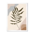 thumbnail image 1 of Designart 'Abstract Botanical Minimalist Leaf In Earth Tones I' Modern Framed Art Print, 1 of 4