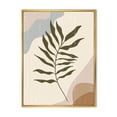 thumbnail image 1 of Designart 'Abstract Botanical Minimalist Leaf In Earth Tones I' Modern Framed Canvas Wall Art Print, 1 of 5