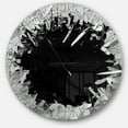thumbnail image 1 of Designart 'Abstract Broken Wall 3D Design' Metal Wall Clock, 1 of 3