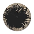 thumbnail image 1 of Designart 'Abstract Broken Wall 3D Design On Black' Modern Wood Wall Clock, 1 of 5
