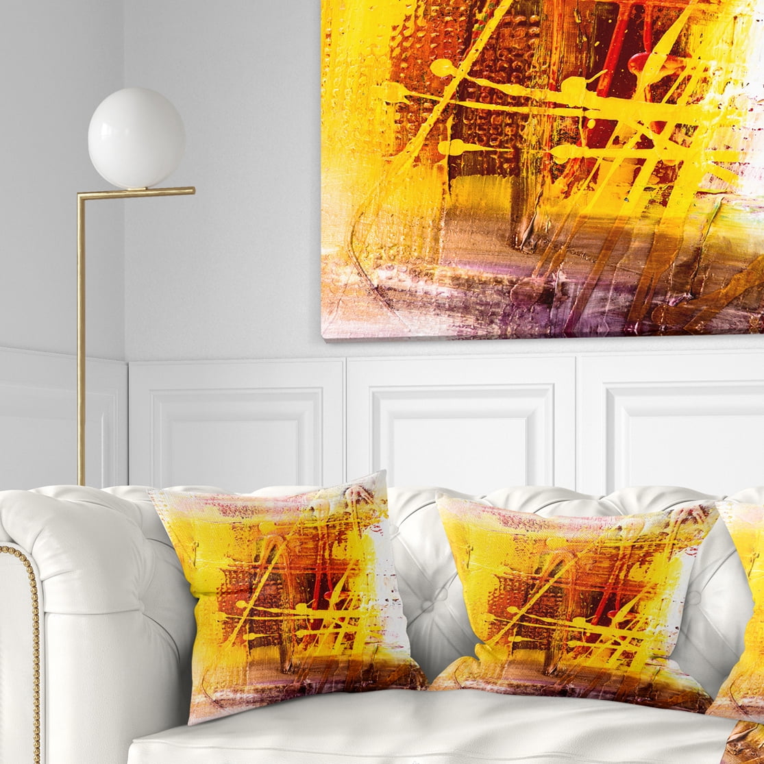Designart Abstract Buddha Art - Abstract Throw Pillow - 18x18