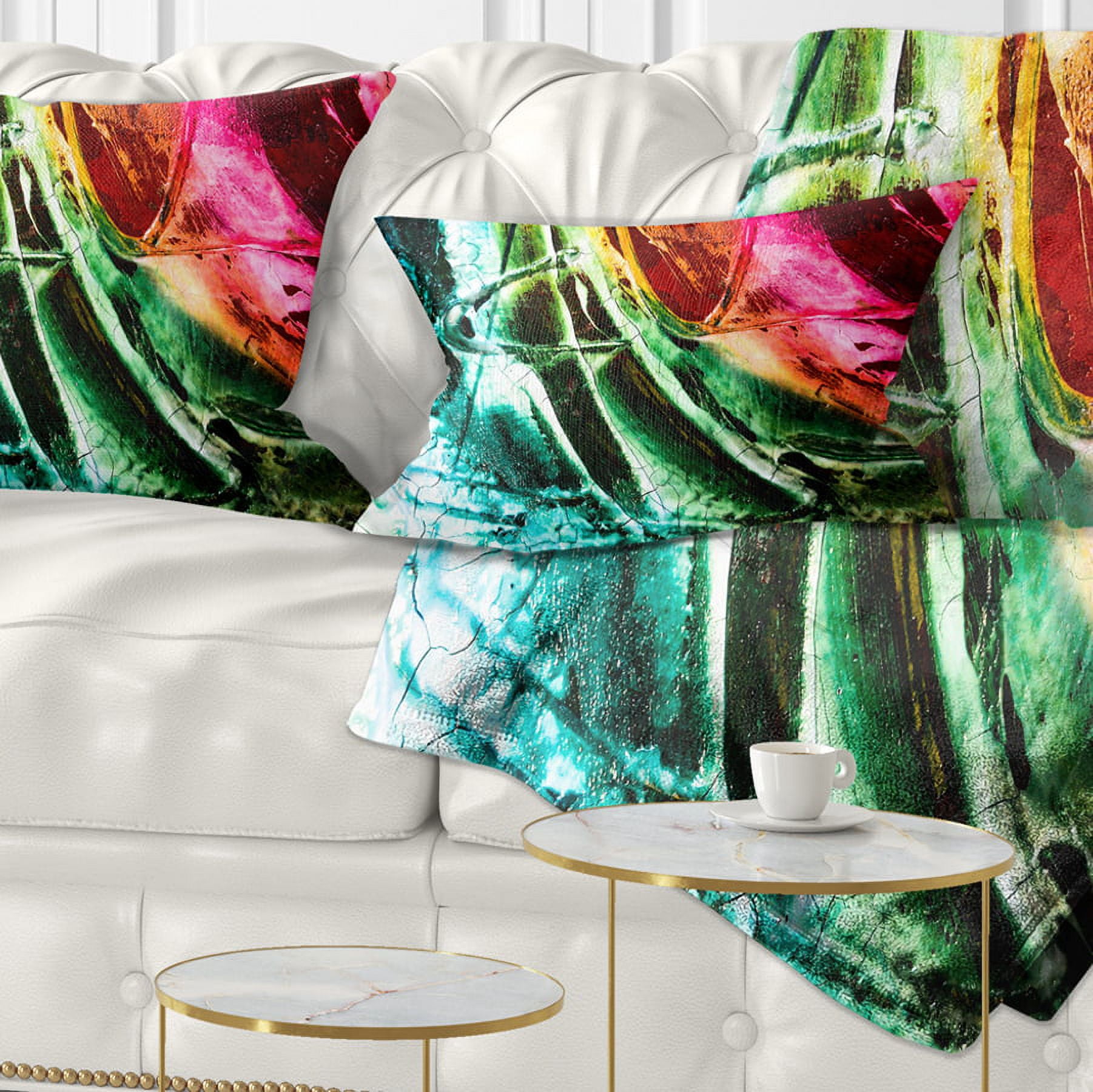 Designart Abstract Buddha Buddhism - Abstract Throw Pillow - 12x20