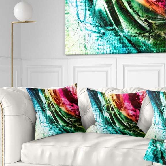 Designart Abstract Buddha Buddhism - Abstract Throw Pillow - 16x16