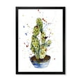 thumbnail image 1 of Designart 'Abstract Cactus Houseplant' Traditional Framed Art Print, 1 of 4