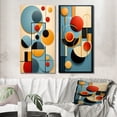 thumbnail image 1 of Designart "Abstract Circular Geometrics in Retro Bliss IV" Modern Geometric Wall Art Set Of 2 - Modern Yellow Gallery Set For Office Decor, 1 of 6