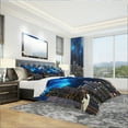 thumbnail image 1 of Designart 'Abstract City At Night' Modern & Contemporary Duvet Cover Set, 1 of 4