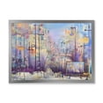 thumbnail image 1 of Designart 'Abstract Cityscape With Pastel ' Modern Framed Art Print, 1 of 4