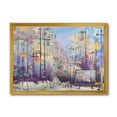 thumbnail image 1 of Designart 'Abstract Cityscape With Pastel ' Modern Framed Art Print, 1 of 4